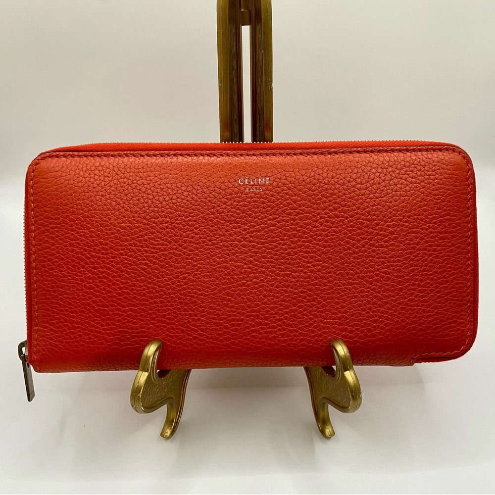 Celine zippy calfskin wallet